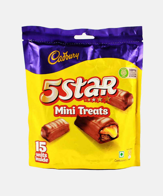 Cadbury 5 Star 15 Mini Treats Chocolate 151.5 Gm