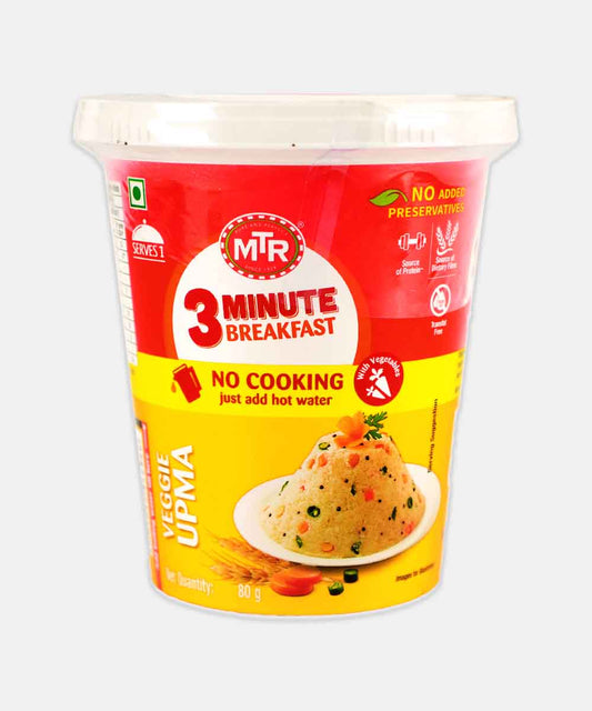 Mtr Vegetable Upma 3 Minute Breakfast 80 Gm