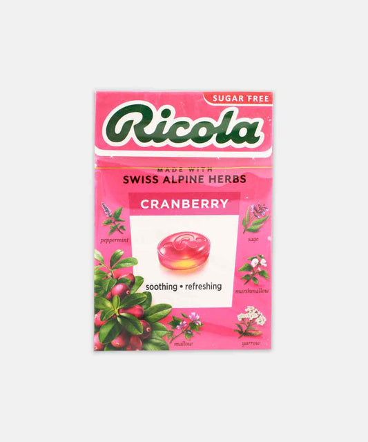 Ricola Cranberry Swiss Herb Lozenges Sugar Free Chocolate 45 Gm