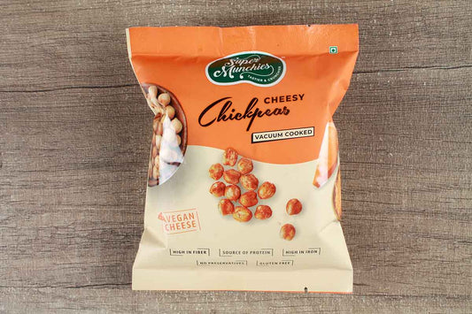 Super Munchies Vacuum Cooked Vegan Cheesy Chickpeas 60 Gm