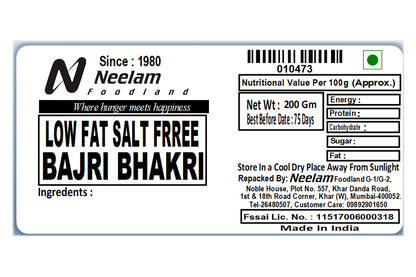 roasted salt free bajri bhakhri 200 gm