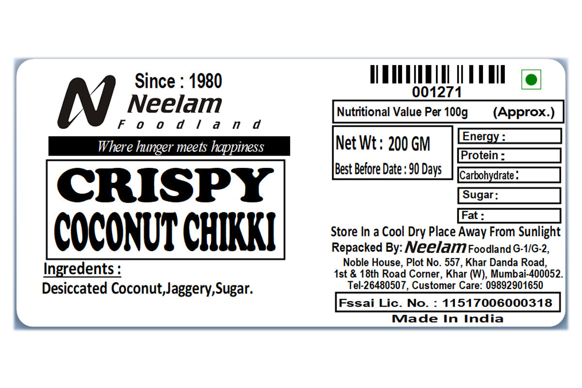 jagerry crispy coconut chikki 200