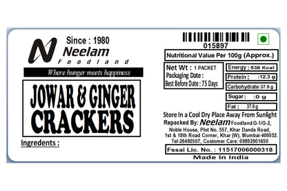 jowar & ginger crackers 125