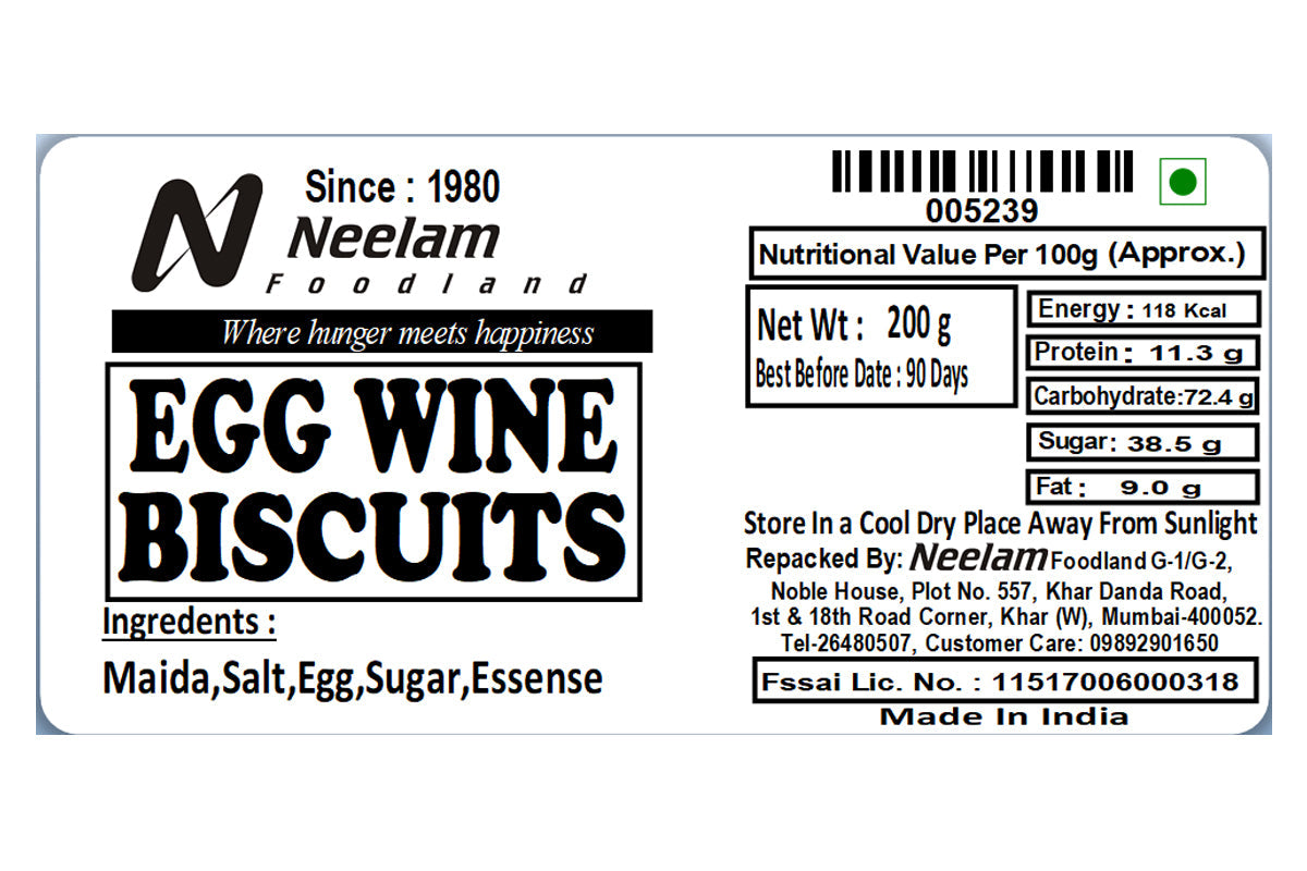 egg wine biscuits 200