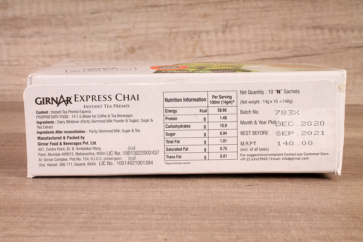 girnar express instant premix chai 140 gm 10 sachets