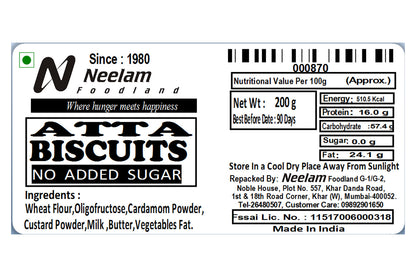 atta biscuits sugar free 200