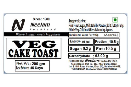 veg cake toast 200 gm