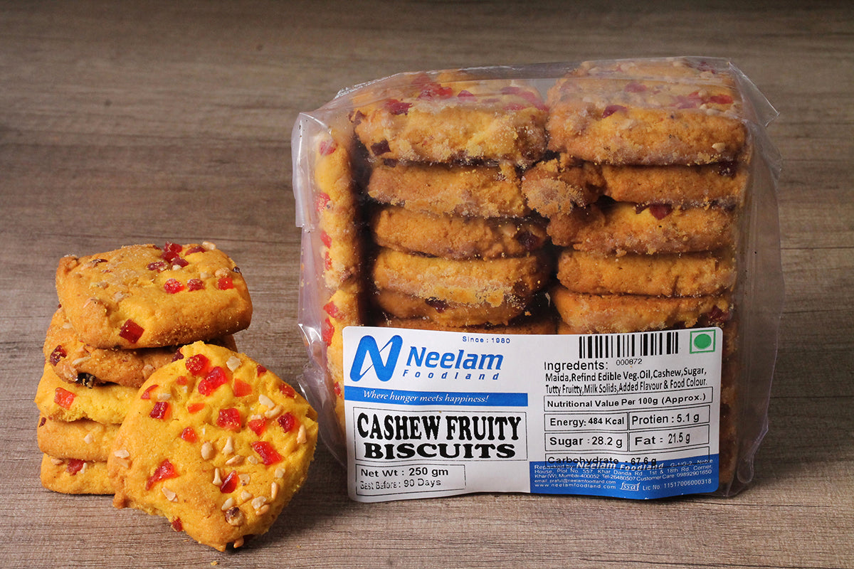 cashew fruity biscuits 250