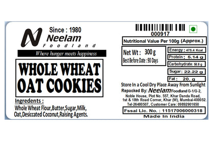 whole wheat oats cookies 300