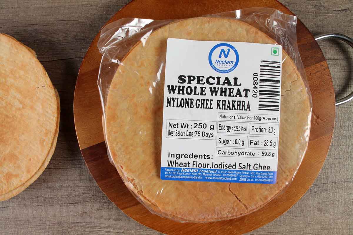 whole wheat nylone ghee khakhra 250 gm