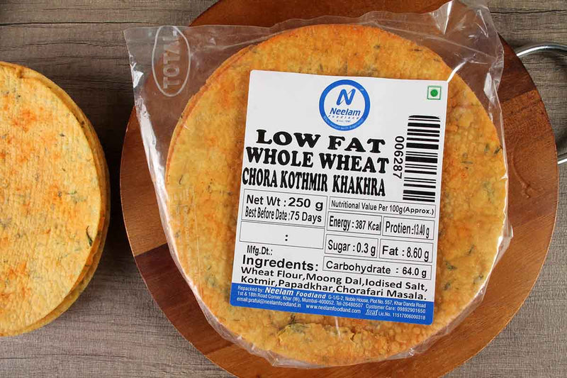LOW FAT WHOLE WHEAT CHORA KOTHMIR KHAKHRA