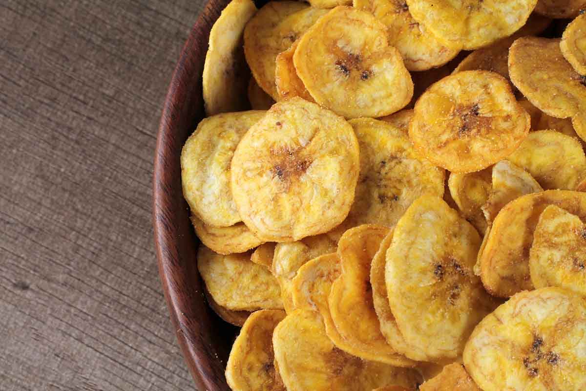 roasted banana chips salted 200