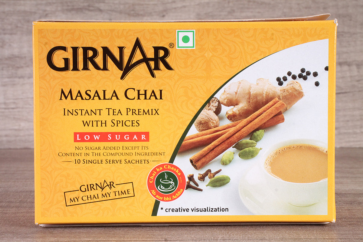 girnar premix masala chai low sugar 80 gm 10 saches