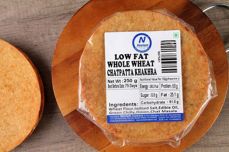LOW FAT WHOLE WHEAT CHATPATA KHAKHRA