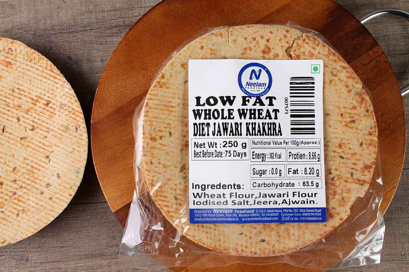 LOW FAT WHOLE WHEAT DIET JOWARI KHAKHRA