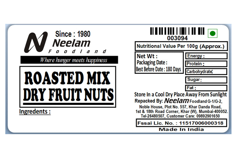 ROSTED MIX DRY FRUIT 500 GM