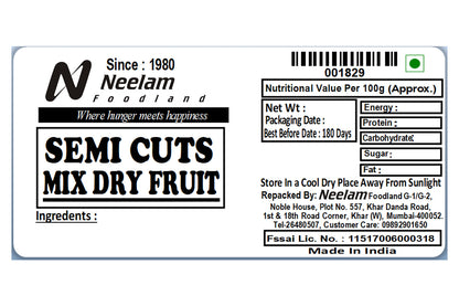 mix dry fruit semi cuts 500
