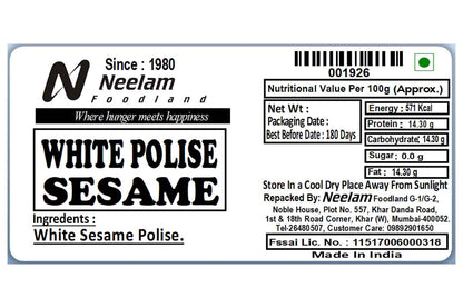 white sesame polise seeds 100
