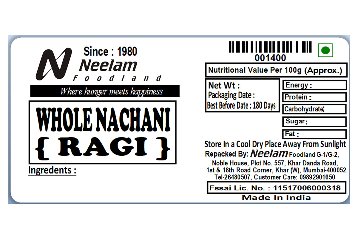 whole nachani/ragi/finger millets 250