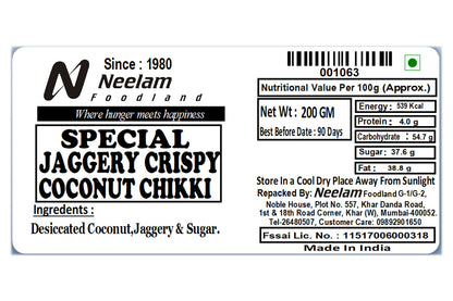 jagerry crispy coconut chikki 200 gm